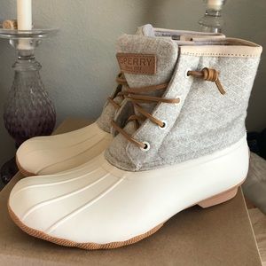 Sz 8 Sperry Saltwater Wool Embossed Duck Boot